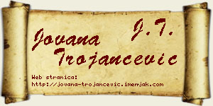 Jovana Trojančević vizit kartica